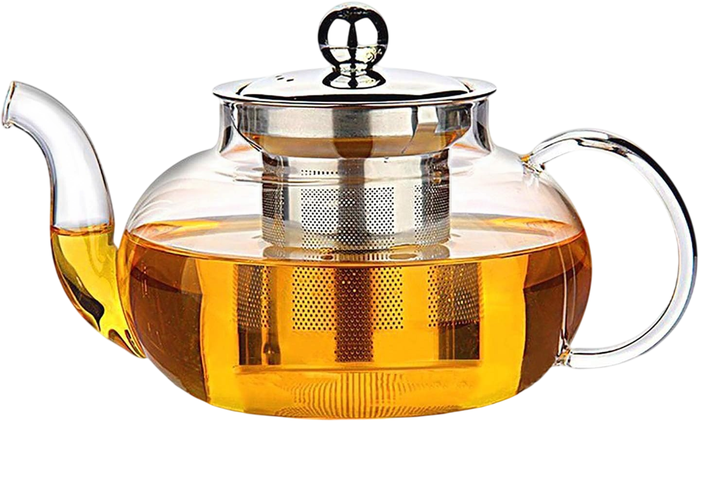Glass Teapot with Stainless Steel Infuser & Lid by Hiware